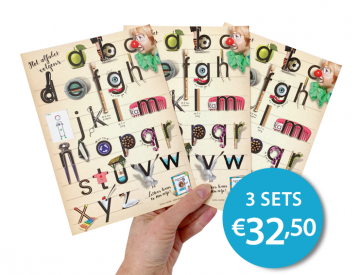 Kaarten alfabet 3xset
